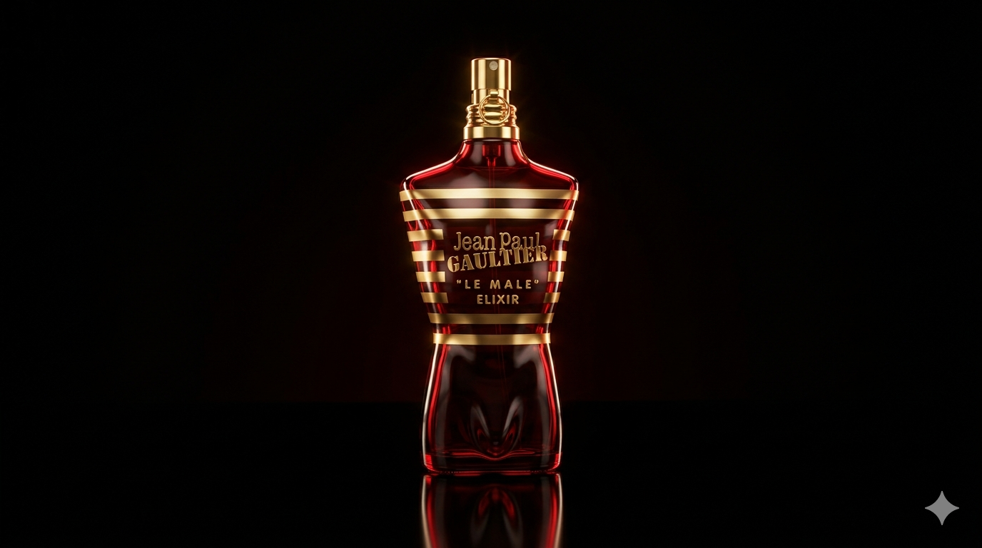 Le Male Elixir – 10ml.  Una fragancia intensa, cálida y extremadamente seductora.
