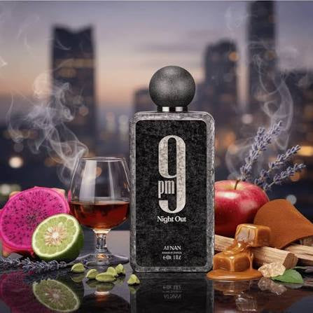 9PM – Night Out – 10ml. Una fragancia dulce y potente para la noche.